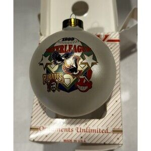Pittsburgh Pirates + Cleveland Indians 1999 Interleague Christmas Ornament